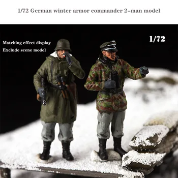 1/72 Немецкая зимняя броня commander для 2 человек, цветная готовая модель солдата 1