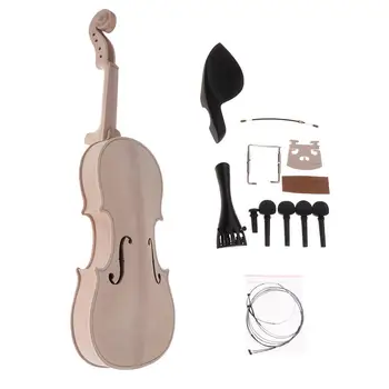 1 Комплект Незаконченной скрипки из елового дерева размером 4/4, Наборы для поделок, материал для скрипки, подарок для друзей-детей