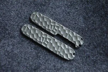 1 пара нашивок с рисунком титанового метеорита, сделанных своими руками, для швейцарского армейского ножа Victorinox 91 мм