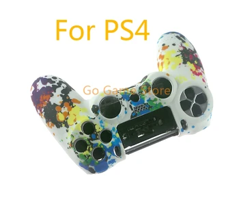 1 шт. для контроллера PlayStation 4 PS4, резиновый водоотталкивающий принт, силиконовый защитный чехол для кожи 3