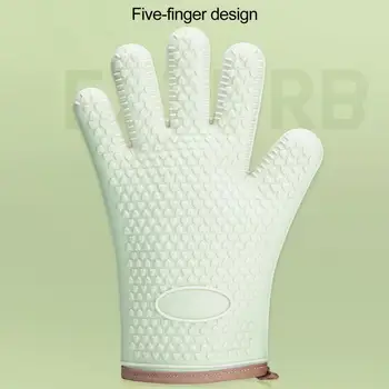 1 шт. рукавица для микроволновой печи, Термостойкая прихватка для духовки, утолщенная перчатка для микроволновой печи с противоскользящим принтом 8