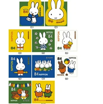 10 шт./компл., почтовые марки Японии, 2019, Штамп с кроликом, настоящий оригинал, использовался с почтовой маркой 5