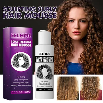 100 МЛ Мусса для завивки волос Natural Curl Boost Sculpting Hair Bounce Cream Fluffy Female Repair Curling Essence Для ухода за волосами Elasting