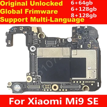 100% Оригинальная Глобальная Материнская Плата Материнская Плата Для Xiaomi Mi9 SE Mi 9SE MIUI ROM Схемы Плата За Карту Электронный Гибкий Кабель Mi9SE