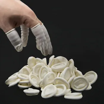 100 Шт Одноразовый чехол для пальцев, перчатки из натурального каучука, нескользящие латексные накладки для пальцев, защитные перчатки для кончиков пальцев, нетоксичный инструмент для ногтей 8