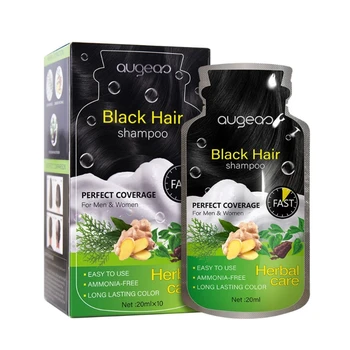10ШТ Пузырьковая краска для волос Растительный шампунь blackColor для мужчин и женщин Прямая доставка 8