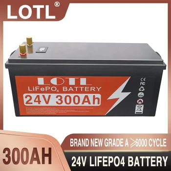 12V 24V LiFePO4 Аккумуляторная батарея Литий-железо-Фосфатный Элемент 400Ah 300Ah 200Ah Встроенный BMS 6000 + Глубоких Циклов 10 Лет Жизни 7