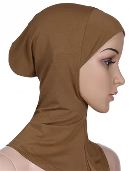 12шт Дюжина мусульманских женских спортивных шапочек-хиджабов для девочек, исламские шапки-шарфы, кроссовер в классическом стиле Оптом 15