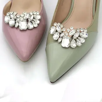 1шт Женские украшения для обуви Невесты на высоком каблуке из горного хрусталя, зажим для обуви, очаровательная пряжка, блестящие декоративные зажимы 2