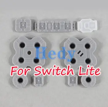2 комплекта токопроводящих резиновых силиконовых накладок для кнопок для Nintendo Switch Lite Запасные части для консоли JoyCon Слева и справа