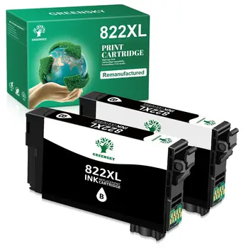 2 упаковки сменных чернил 822XL для принтера Epson WorkForce Pro WF-3820 WF-4834 3830 9