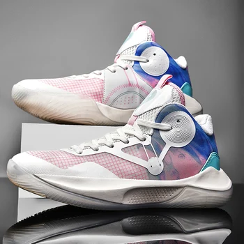 2021 Мужская профессиональная баскетбольная обувь, модные красочные уличные баскетбольные кроссовки унисекс с высоким берцем для мужчин и женщин basket homme 13