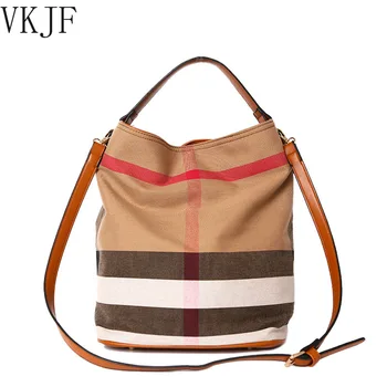 2023 Деловые женские классические сумки через плечо, многофункциональная холщовая клетчатая сумка-мешок, модные темпераментные женские сумки 9