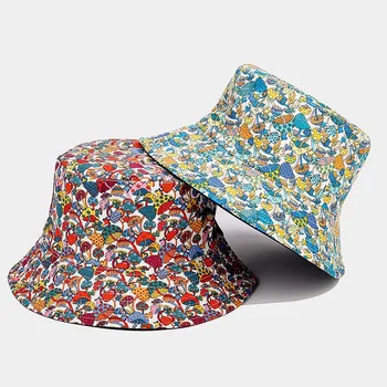 2023 Мужская Женская хлопковая обратимая шляпа-ведро Летняя Японская функциональная шляпа-тазик Для кемпинга, Солнцезащитные инструменты, Рыболовная шляпа-ведро 4