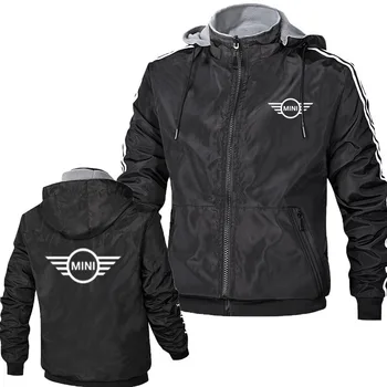 2023 Новая высококачественная мужская куртка Harajuku, пальто с логотипом мини-автомобиля, куртка на молнии, свободная модная удобная мужская одежда