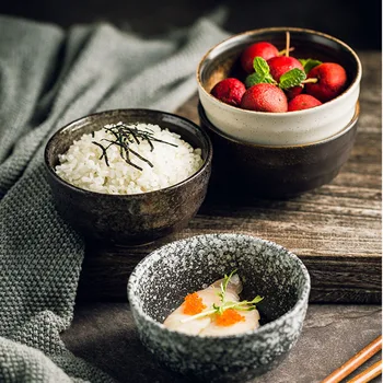 2023 Новая Японская Керамическая Посуда Zefeng Креативная Ретро-Миска для риса Десертная Миска Салатницы Керамический Маленький Суп Индивидуальность 9