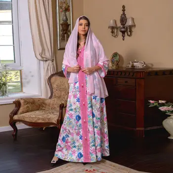 2023 Новое Поступление Дубайские Платья-Кафтаны Для Женщин По Всему миру Robe Abaya С Принтом Femmes Musulmanes Dubai Middle East Dress Оптом 4