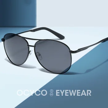 2023 Поляризованные Металлические Солнцезащитные очки в стиле панк С защитой от ультрафиолета Мужские солнцезащитные очки-пилоты Женские очки для вождения Oculos De Sol Eyewear 1