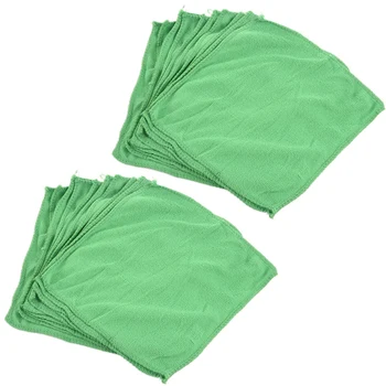 20шт Практичного мягкого нового полотенца для мытья автомобиля, тряпки для чистки авто, зеленая микрофибра, зеленая 7