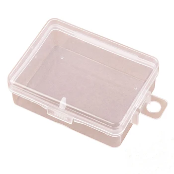 2ШТ Прозрачный Прямоугольный Пластиковый ящик для хранения, Винтовой держатель, футляр-органайзер, контейнер для ювелирных изделий, оборудование для нейл-арта, инструменты, кейс 5