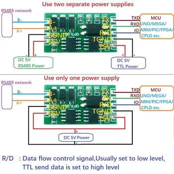 2ШТ Промышленного класса RS485 к TTL232 UART Изолированный модуль Защиты от Перенапряжения связи для PLC MCU FPGA 14