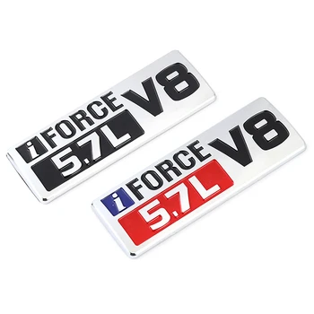 3D Металлический Логотип Автомобиля Наклейка Эмблема Значок Наклейка для Toyota Tundra IFORCE 5.7L V8 TRD Prado Corolla Highlander venza hiace стайлинг