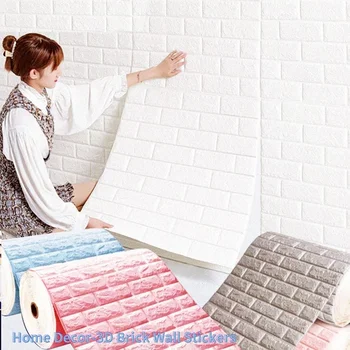 3D Наклейки на кирпичную стену 3M Декоративные Виниловые самоклеящиеся обои для домашнего декора Наклейки на стены Декор комнаты Обои для спальни