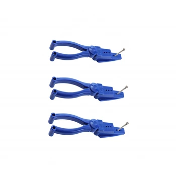 3шт синих пластиковых защитных щитков для рук, зажимы для гвоздей для базового ремонта деревообработки, держатель для гвоздей для забивания молотком