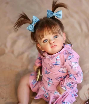 55 см Реалистичная Кукла-Реборн Tutti Bebe Reborn Touch из мягкого винила с 3D росписью ручной работы с укорененными волосами Кукла-Реборн Muñecas Reborn 17