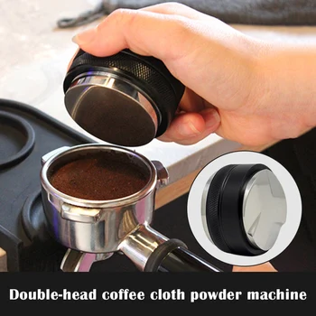 58-мм распределитель кофе С двойной головкой из нержавеющей стали, Противоскользящий Регулируемый разравниватель, Регулируемый разравнивающий инструмент Для вскрытия кофейной посуды.