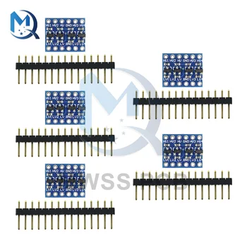 5шт 4-Канальный преобразователь логического уровня IIC I2C, Двунаправленный Модульный интерфейс Преобразования от 5 В до 3,3 В с выводами для Arduino 14