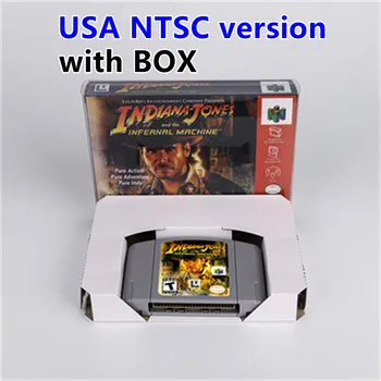 64-битный игровой картридж Indiana Jones and the Infernal Machine для США версии NTSC или EUR версии PAL для консолей N64 12