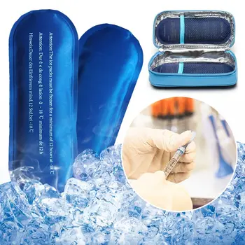 90 г 19x7 см Портативный Многоразовый пакет для охлаждения диабетического инсулина, Охлаждающий гель для упаковки льда, Защитная таблетка для путешествий, Охлаждаемый охладитель для упаковки льда 6