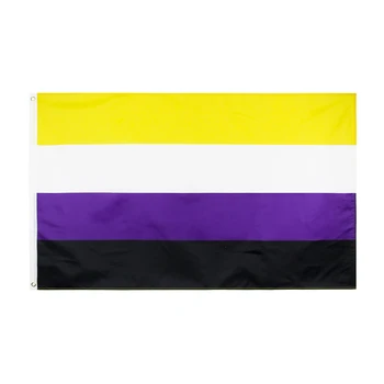 90x150 СМ NB Pride Genderqueer GQ Гендерная идентичность НЕБИНАРНЫЙ Недвоичный флаг Для Украшения 7