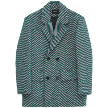 A1396 Модные мужские пальто и куртки 2022 Подиум Роскошный известный бренд Европейский дизайн Мужская одежда для вечеринок 13