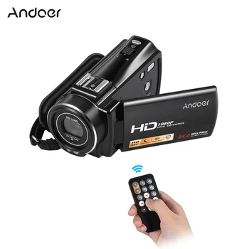 Andoer 1080P Full HD 24MP Портативная Цифровая Видеокамера Видеокамера С Дистанционным Управлением Рекордер с 16-Кратным Зумом 3,0 