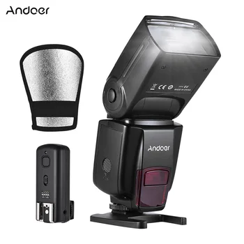 Andoer AD560 IV 2.4G Беспроводная Встроенная Вспышка Speedlite Slave Light GN50 со Вспышкой-Отражателем-Рассеивателем для Зеркальных Камер