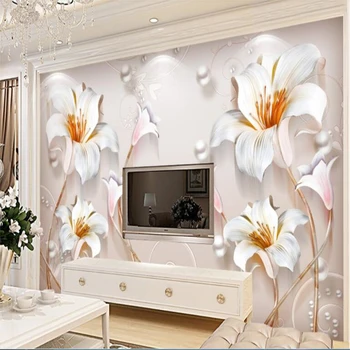 beibehang Пользовательские фотообои 3D европейские украшения цветок гостиная спальня ТВ фон настенная роспись обои стена 3D 16