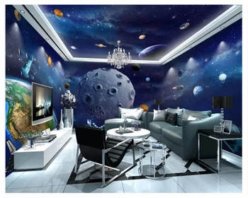 beibehang Современная мода классическая декоративная живопись стерео шелковистые обои небесная тема космос 3D обои для всего дома домашний декор 15