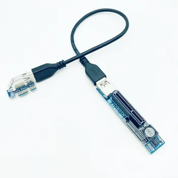 BTBcoin Дополнительная карта PCI-E Riser PCIE PCI-Express X1-X4 Riser Удлинитель PCI E Riser Card с Удлинительным кабелем 30 см USB3.0 3