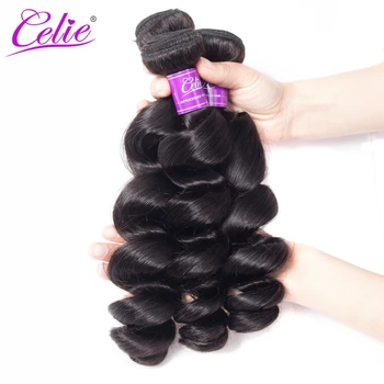 Celie Hair Бразильская Свободная волна, 3 пучка, Натуральный цвет, Бразильские волосы, Плетение, пучки, Наращивание волос Remy, 100% Пучки человеческих волос 2