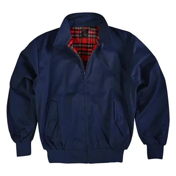 Chamarras Para Ho, европейские однотонные куртки Harrington, осеннее Свободное клетчатое ретро-пальто, винтажная мужская куртка-бомбер, ветровка 4