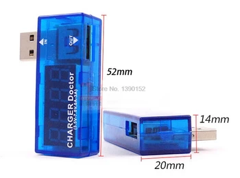 DHL 100шт Тестер батареи USB зарядное устройство Doctor Мобильный детектор мощности Измеритель напряжения Вольтметр Тестеры Новые 14