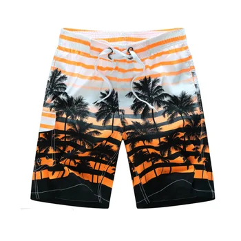 DK12 летние каникулы мужские пляжные шорты пляжные трусы шорты с кокосовым принтом мужские купальники sunga swimsuit быстросохнущий M-6XL плюс размер 12