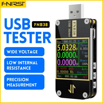 FNB38 Измеритель тока и напряжения USB-тестер QC4 + PD3.0 Тест емкости протокола быстрой зарядки 2.0 PPS 4