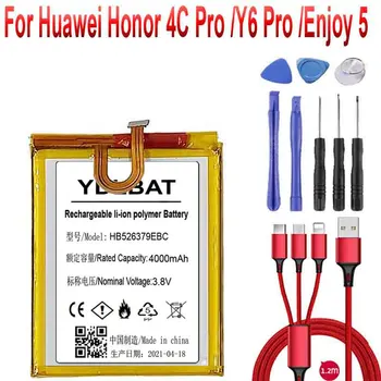 HB526379EBC аккумулятор для телефона Huawei Y6 Pro Enjoy 5 HONOR 4c pro TIT-L01 TIT-TL00 -CL00 TIT-CL10 4000 мАч Аккумулятор 16