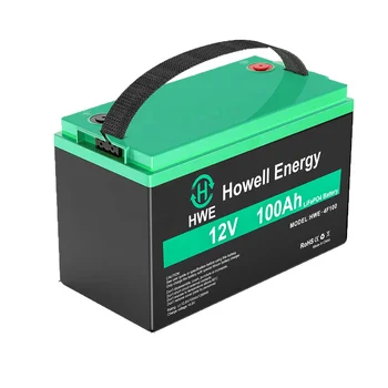 Howell Solar Clean Source Портативный 12V 100Ah LiFePO4 App Мониторинг Водонепроницаемой Электростанции С Резервным Источником Питания С Батарейным Блоком