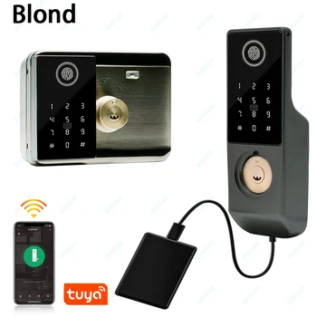 IP68 TUYA WIFI отпечатки пальцев, магнитная карта, пароль, ключ для дистанционной разблокировки квартиры во дворе, наружный водонепроницаемый умный дверной замок 11