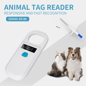 ISENVO AR180 Сканер микрочипов для домашних животных RFID Ручной считыватель идентификаторов животных Регистрация микрочипов для домашних животных Регистрация чипов для животных Рыба Собака Кошка