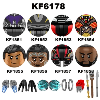 KF6178 Популярные мини-строительные блоки Moive Characters, кирпичи с аксессуарами, фигурки, развивающие игрушки для детей